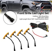 Artudatech LED hűtőrács fények borostyán színben Toyota 4Runner TRD Pro 2014-2019, autó grill világítás készlet 2