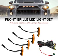 Artudatech LED hűtőrács fények borostyán színben Toyota 4Runner TRD Pro 2014-2019, autó grill világítás készlet 4