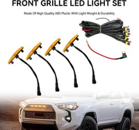 Artudatech LED hűtőrács fények borostyán színben Toyota 4Runner TRD Pro 2014-2019, autó grill világítás készlet 3