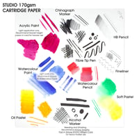 Artway Studio A3 spiralni blok za skiciranje, portret format, papir za crtanje 170 g/m² 6