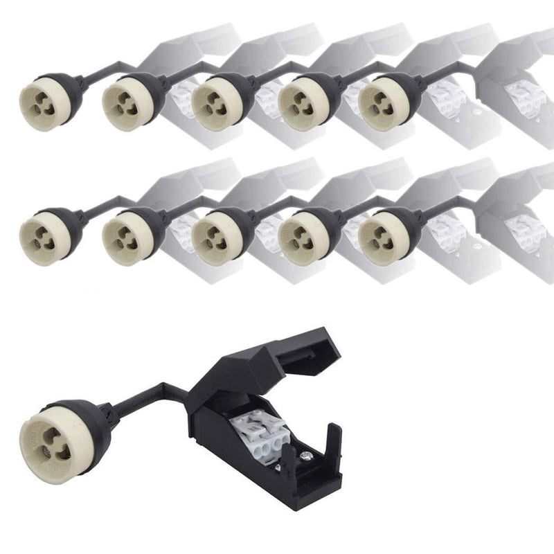 Arum GU10 grlo s automatskim priključkom, 10 komada, za kabel do 1,5 mm²