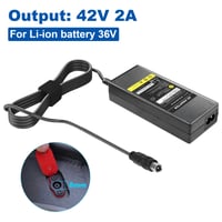 Încărcător trotinetă electrică ARyee 42V 2A, pentru baterie cu litiu de 36V, compatibil cu Xiaomi M365, Pro 2 și Ninebot ES1/ES2/ES3/ES4, conector cu 1 pin, mufă UK 7