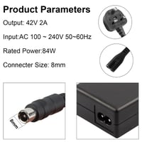 Încărcător trotinetă electrică ARyee 42V 2A, pentru baterie cu litiu de 36V, compatibil cu Xiaomi M365, Pro 2 și Ninebot ES1/ES2/ES3/ES4, conector cu 1 pin, mufă UK 2