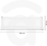 Asalvo Ágyneműtartó Lécek 150x43,5 cm Fehér Biztonsági Oldalvédelem - White 2