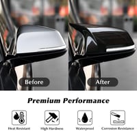 Asasytal BMW Tükörborítás - Fényes Fekete ABS Műanyag Visszapillantó Tükör Burkolat F20 F21 F22 F30 F32 X1 E84 i3 M2 F87 Modellekhez - 1 Pár 2