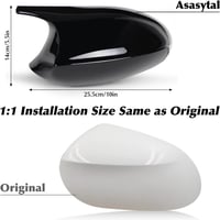 Asasytal BMW Visszapillantó Tükör Borítás E87 E81 E82 E88 E90 E91 E92 E93 PRE-LCI Modellekhez - Fényes Fekete ABS Műanyag, Pár 6