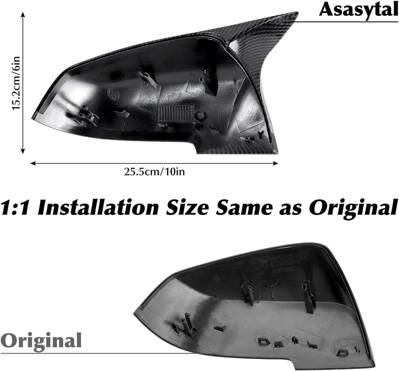 Asasytal Szénszálas Visszapillantó Tükör Borítás BMW F20 F21 F22 F23 F30 F31 F32 F33 F36 X1 E84 i3 M2 F87 Modellekhez - Karbon Külső Tükörsa