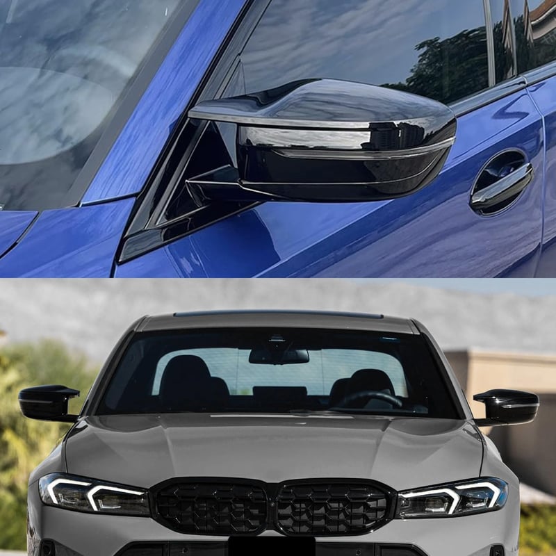 Asasytal Tükör Borítás BMW G20 G21 G30 G38 G11 G12 Sorozathoz - ABS Műanyag Visszapillantó Tükör Sapka Bal Kormányos Modellekhez - Fényes Fe