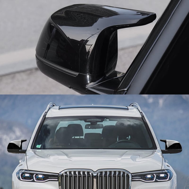 Asasytal Tükör Borítás BMW X3 G01 X4 G02 X5 G05 X6 G06 X7 G07 iX3 Kompatibilis Visszapillantó Tükör Burkolat ABS Műanyag Fényes Fekete 1 Pár
