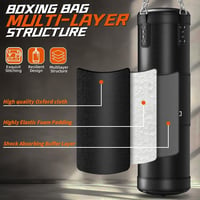 ASBRAVO 120 cm Ütőzsák szett 12 oz boxkesztyűvel MMA karate kickboxing edzéshez 4