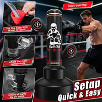 ASBRAVO 180 cm-es állózsák felnőtteknek és gyerekeknek, felfújható ütőzsák boxozáshoz és MMA edzéshez 7