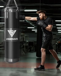 ASBRAVO 4 ft Oxford Boxzsák Szett 12 oz Kesztyűvel MMA Muay Thai Edzéshez 7
