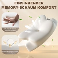 Asbtos ergonomska jastuk za vrat od memorijske pjene – Jastuk za potporu ramena i vrata za spavanje na trbuhu, leđima i boku, 66 x 40 x 14 cm 5
