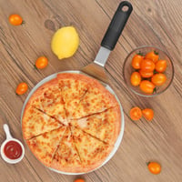 Lopatka na pizzu Asdirne, s táckou z nehrdzavejúcej ocele a plastovou rukoväťou, na domácu pizzu, chlieb a pečivo, 10-palcová lopatka na pizzu 7