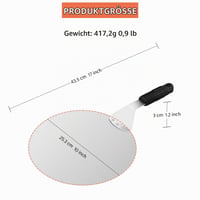 Lopatka na pizzu Asdirne, s táckou z nehrdzavejúcej ocele a plastovou rukoväťou, na domácu pizzu, chlieb a pečivo, 10-palcová lopatka na pizzu 4
