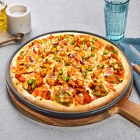 Set 4 tăvi rotunde pentru pizza ASelected cu strat antiaderent, lavabile în mașina de spălat vase, tavă de copt din oțel carbon pentru cuptor, 29 cm, negru 4