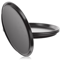 Set 4 tăvi rotunde pentru pizza ASelected cu strat antiaderent, lavabile în mașina de spălat vase, tavă de copt din oțel carbon pentru cuptor, 29 cm, negru 1