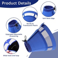 Guler de protecție reglabil ASENKU pentru câini și pisici, pentru îngrijirea rănilor, respirabil, anti-mușcături și anti-lingere, 28-36 cm 2