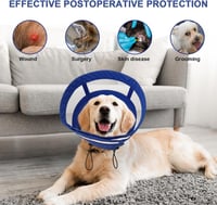 Guler de protecție reglabil ASENKU pentru câini și pisici, pentru îngrijirea rănilor, respirabil, anti-mușcături și anti-lingere, 28-36 cm 5