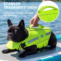 ASENKU Psacia záchranná vesta veľkosť L (15-23 kg) s odnímateľnou opierkou krku, záchrannou rukoväťou, D-krúžkom a reflexnými prvkami na plávanie a vodné športy 4