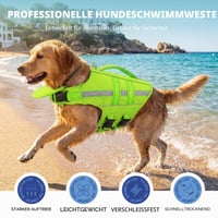 ASENKU Psacia záchranná vesta veľkosť L (15-23 kg) s odnímateľnou opierkou krku, záchrannou rukoväťou, D-krúžkom a reflexnými prvkami na plávanie a vodné športy 8