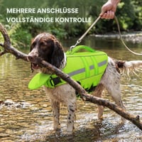 ASENKU Psacia záchranná vesta veľkosť L (15-23 kg) s odnímateľnou opierkou krku, záchrannou rukoväťou, D-krúžkom a reflexnými prvkami na plávanie a vodné športy 6