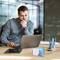 Asfrode 12 db-os akril névjegytartó szett, asztali és pulthoz 4