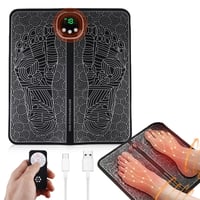 Inteligentný EMS masážny prístroj na nohy Asfrode, prenosná masážna podložka na nohy cez USB, skladacia, 8 režimov, 19 úrovní intenzity, na podporu krvného obehu a proti bolesti svalov 1