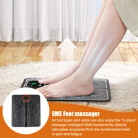 Inteligentný EMS masážny prístroj na nohy Asfrode, prenosná masážna podložka na nohy cez USB, skladacia, 8 režimov, 19 úrovní intenzity, na podporu krvného obehu a proti bolesti svalov 6