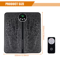Inteligentný EMS masážny prístroj na nohy Asfrode, prenosná masážna podložka na nohy cez USB, skladacia, 8 režimov, 19 úrovní intenzity, na podporu krvného obehu a proti bolesti svalov 2
