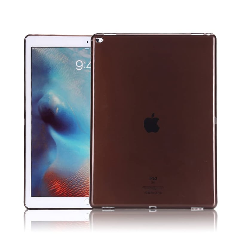 Puzdro Asgens Demacia pre iPad Air 2 2014 9,7" – Čierny priehľadný tenký silikónový TPU ochranný kryt odolný voči nárazom pre modely A1566 A1567