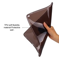 Puzdro Asgens Demacia pre iPad Air 2 2014 9,7" – Čierny priehľadný tenký silikónový TPU ochranný kryt odolný voči nárazom pre modely A1566 A1567 2