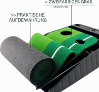 Asgens Minigolf szőnyeg automatikus visszatérítéssel és műfüvvel 6