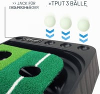 Asgens Minigolf szőnyeg automatikus visszatérítéssel és műfüvvel 5
