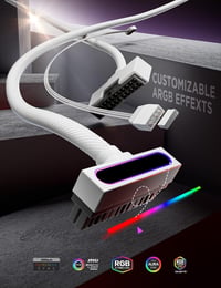 AsiaHorse Hydrus 24 Pin PSU Kábel Hosszabbító ARGB Szinkronizáláshoz 4
