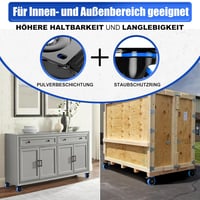 Asibaade 75mm Forgókerék 480kg Teherbírás Bútor Szállítás Ipari Felhasználás - 75mm-Black 5