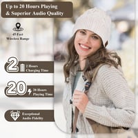 Asiilovi Bluetooth 5.0 Kötött Téli Sapka Beépített HD Hangszórókkal és Mikrofonnal - Vezeték Nélküli Unisex Fejfedő Sportoláshoz, Futáshoz 2