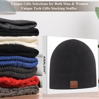 Asiilovi Bluetooth 5.0 Sapka Beépített HD Hangszórókkal és Mikrofonnal - Vezeték Nélküli Téli Kötött Unisex Fejfedő Sportoláshoz, Futáshoz 5