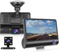 Asixxsix elöl-hátul autós dashcam 1080P 170° látószög 4 colos HD kijelző éjjellátással 1