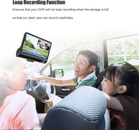 Asixxsix elöl-hátul autós dashcam 1080P 170° látószög 4 colos HD kijelző éjjellátással 2