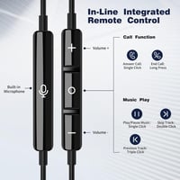 ASKUBSKU 3.5mm Jack Fülhallgató Mikrofonnal Samsung A14 A13 A23 Xiaomi Redmi Note 5