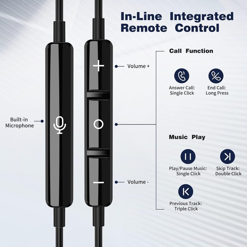 ASKUBSKU 3.5mm Jack Fülhallgató Mikrofonnal Samsung A14 A13 A23 Xiaomi Redmi Note