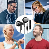 ASKUBSKU 3.5mm Jack Fülhallgató Mikrofonnal Samsung A14 A13 A23 Xiaomi Redmi Note 7