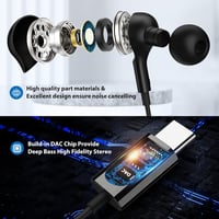 ASKUBSKU USB-C fülhallgató Samsung Galaxy A55 A35 iPhone 16 17 Pixel 9 mágneses mikrofon 5