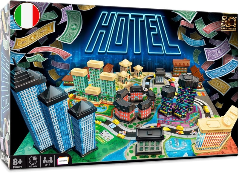 Asmodee Hotel Társasjáték – 2-4 Játékos, 8+ Éves Kortól, Olasz Kiadás