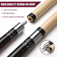 ASMPCUE biliárddákó kanadai juharból, 13 mm csúcs - sötétpiros - 58", 20 oz 2