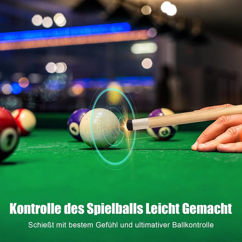 ASMPCUE 58 Inch Biliárd Cue 13mm Profi Billiárd Dákó Keményfából