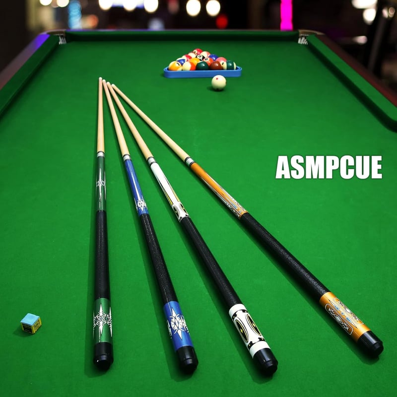 ASMPCUE 58 Inch Biliárd Cue 13mm Profi Billiárd Dákó Keményfából