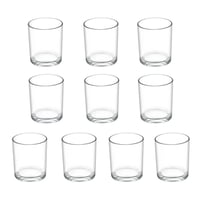 Suport Lumânare ASOENTIWOX din Sticlă, Set 10 Bucăți (Ø4,5 cm x Î 6 cm), Suporturi Lumânare din Sticlă Transparentă, Decor pentru Masă de Crăciun 1