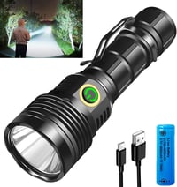 ASORT 30000 Lumen LED Zseblámpa Vízálló Töltővel Camping Túrázáshoz 1